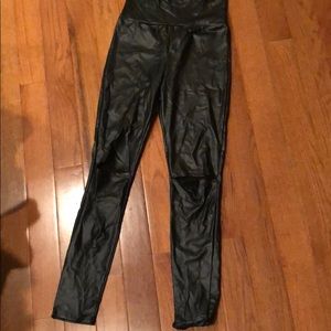 Faux leather leggings